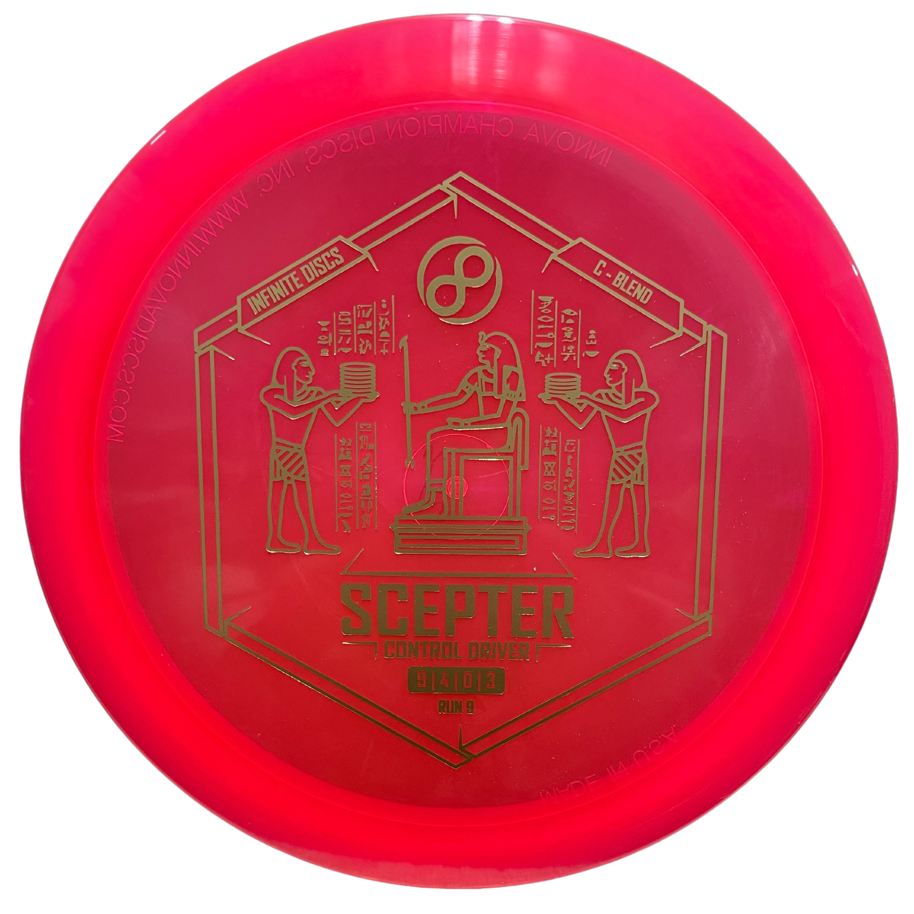 Red Infinite Discs Scepter C-Blend disc golf disc