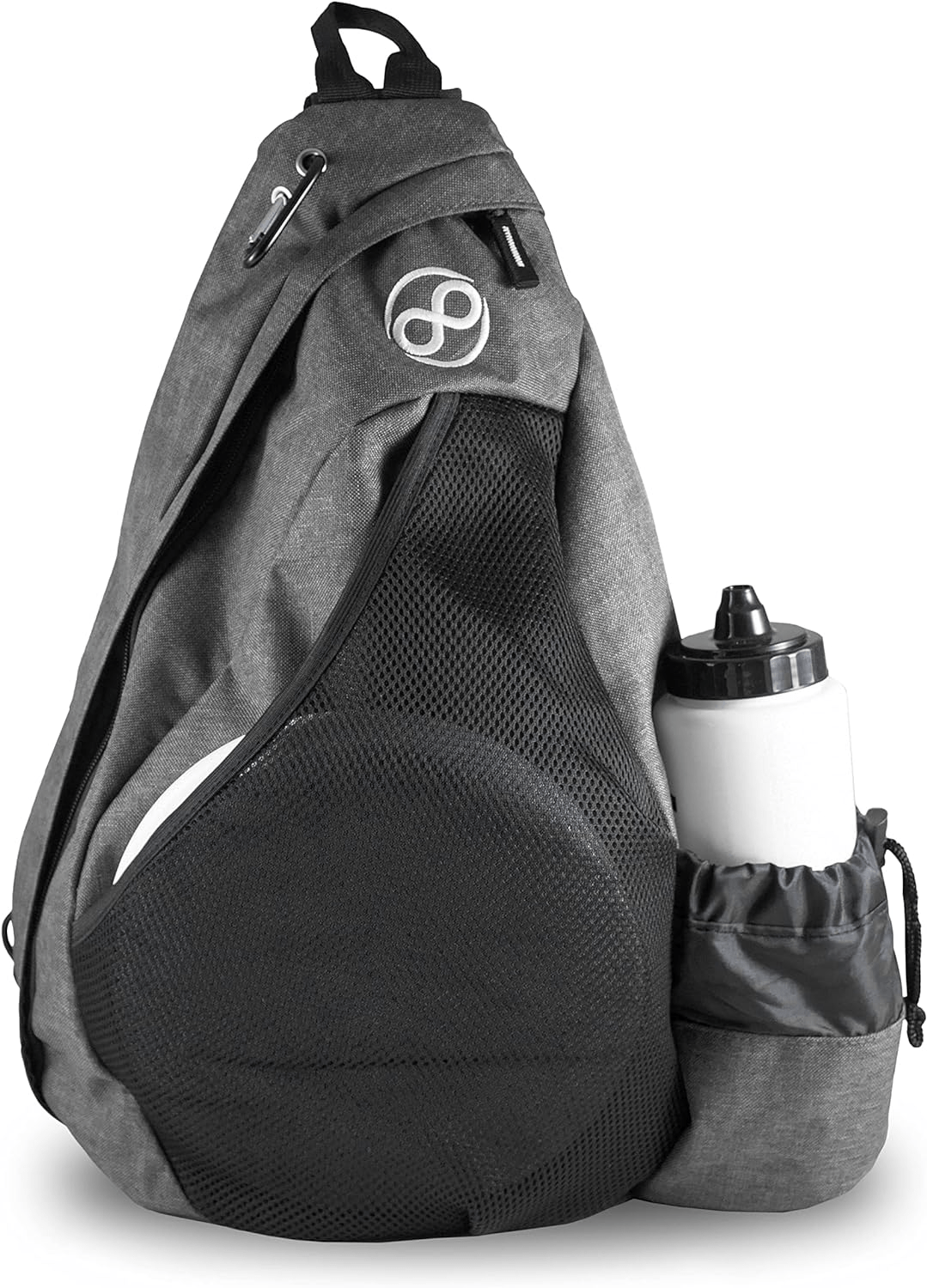 Gray Slinger Deluxe Sling Backpack with Water Bottle