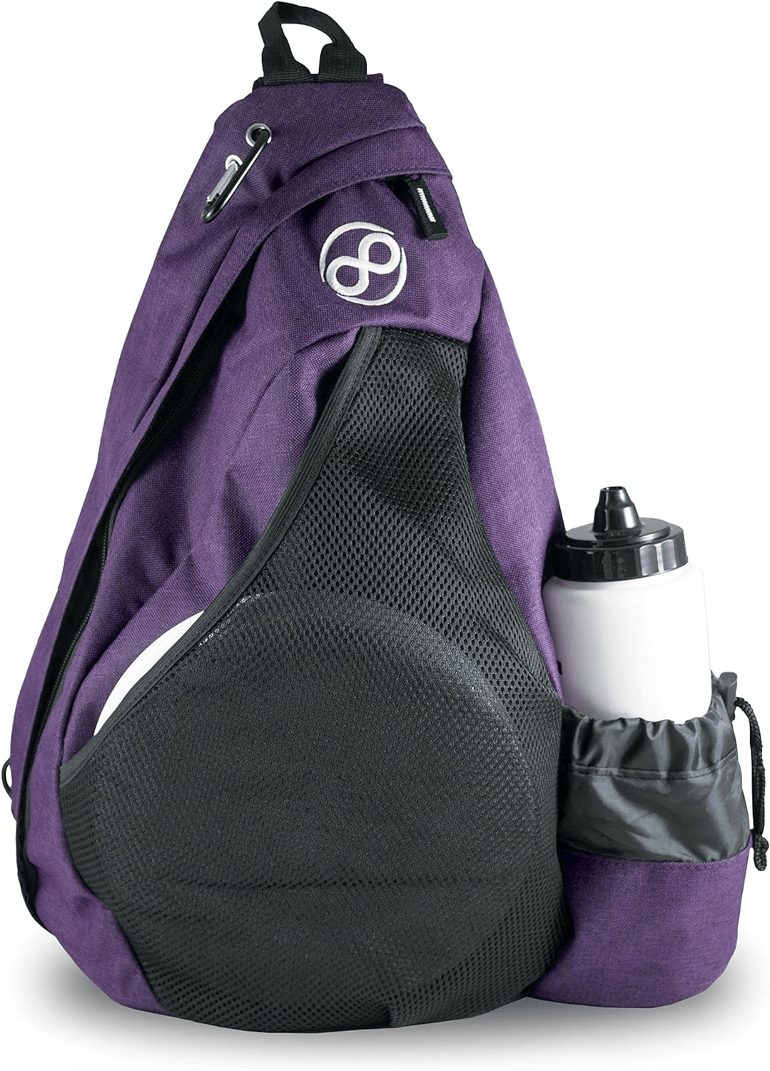 Purple Slinger Deluxe Sling Backpack with Water Bottle