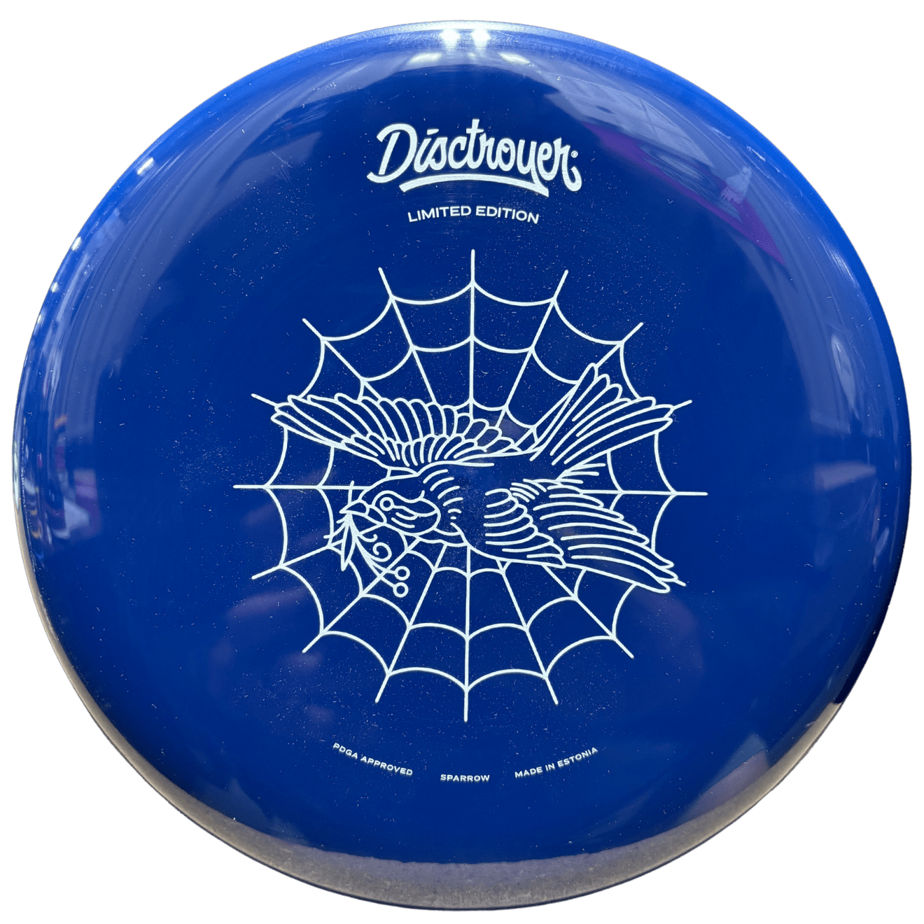 Blue Disc with Sparrow Spiderweb - Limited Edition