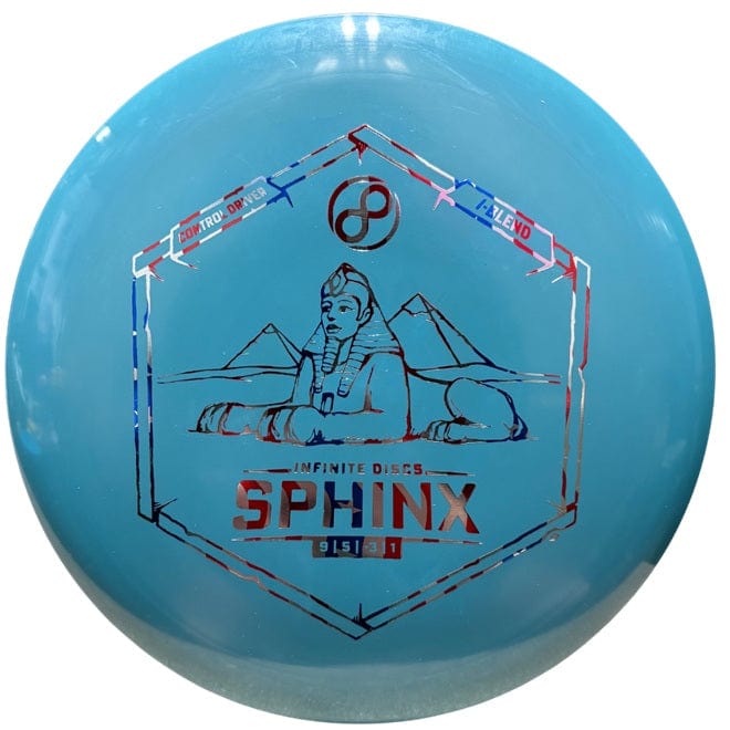 Blue Infinite Discs Sphinx disc with old stamp