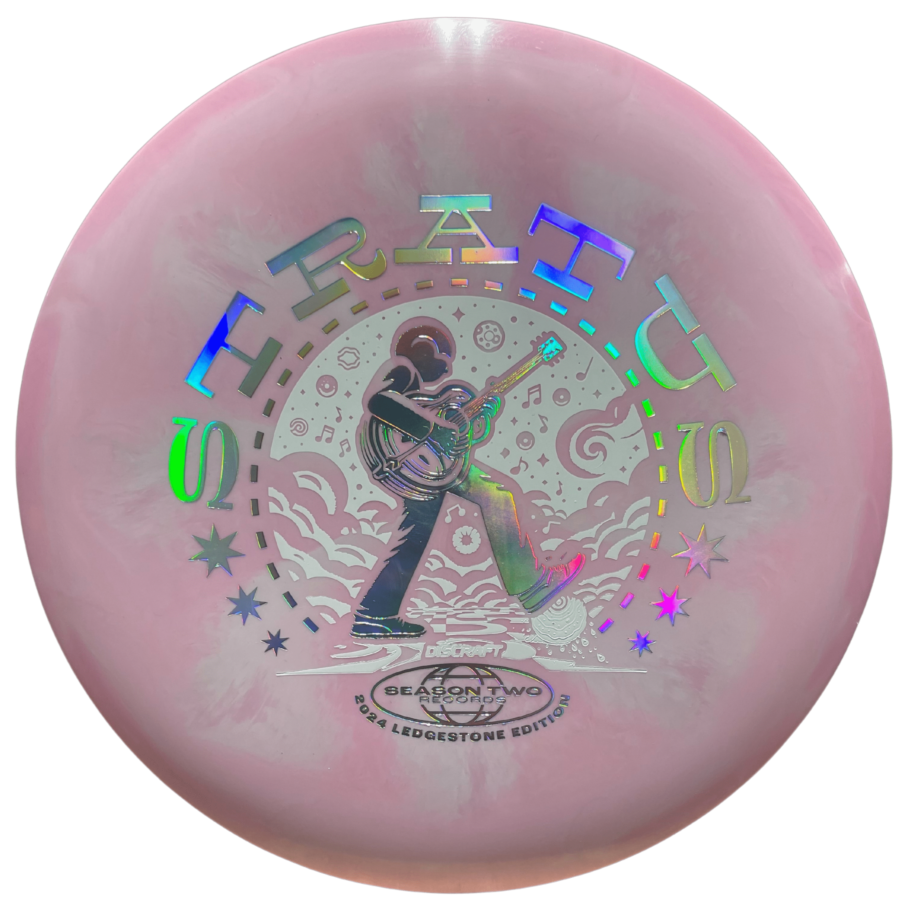 Stratus Swirl disc golf disc with guitar design