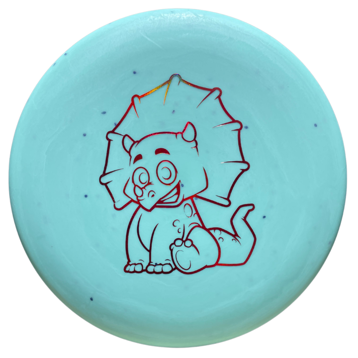 Blue Triceratops disc golf disc