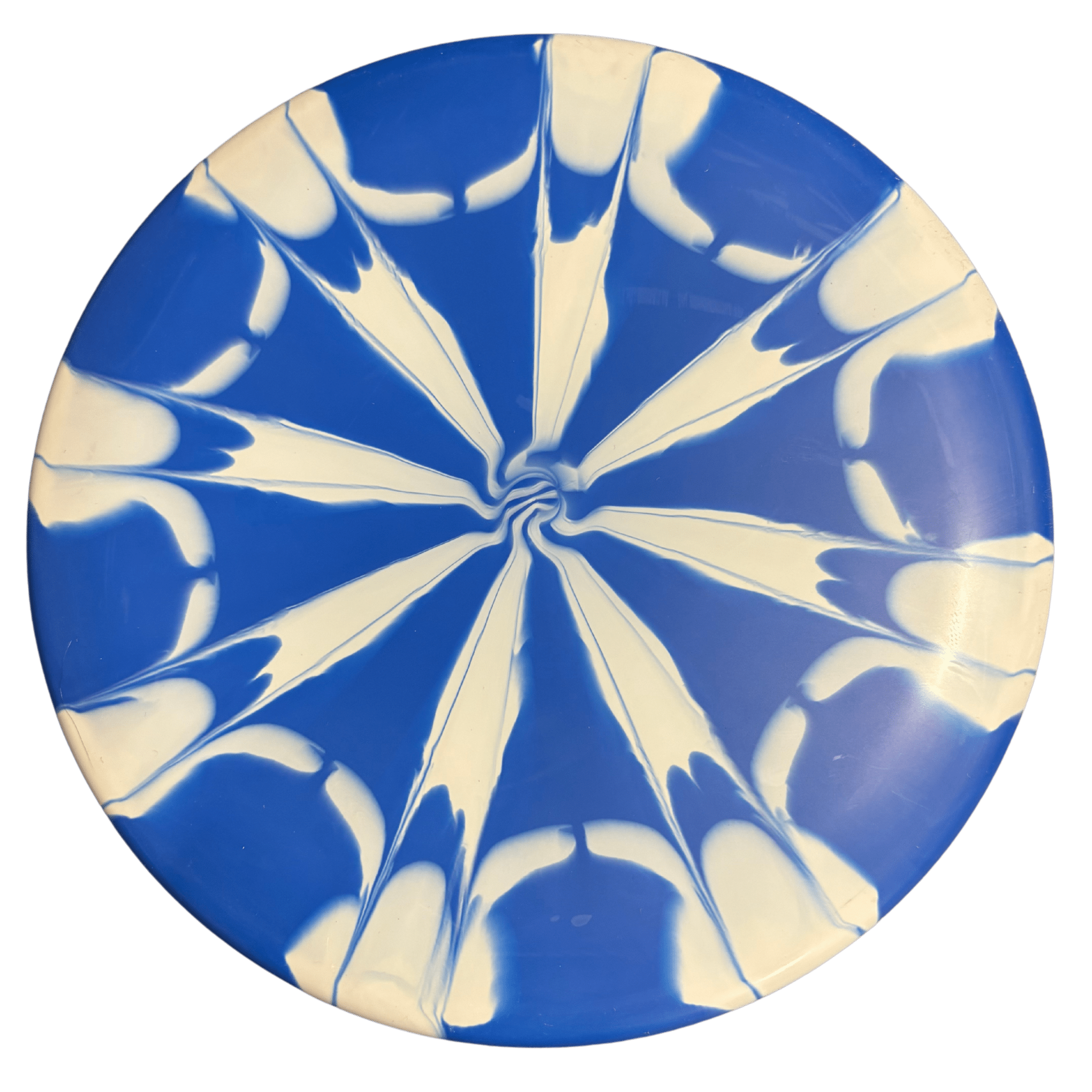 Tundra marbled top disc golf disc with blue and white pattern