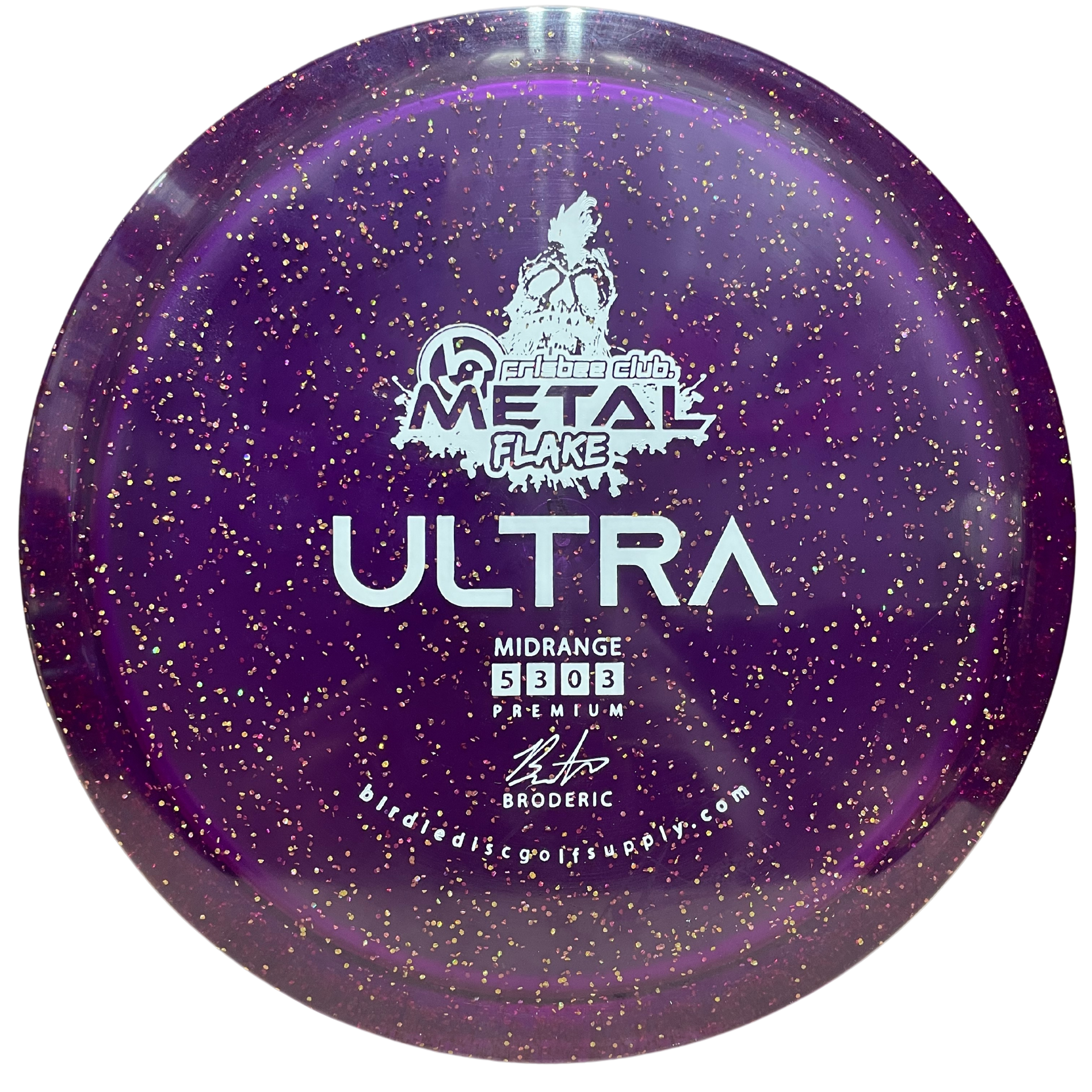 Ultra purple Metal Flake disc golf disc