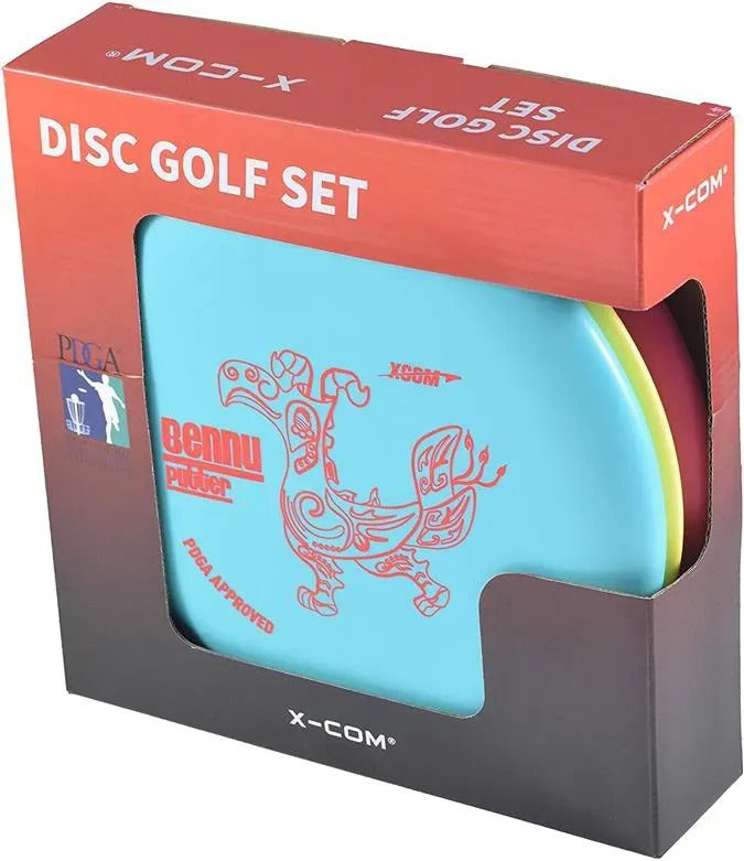X-COM Disc Golf Beginner Starter Set with 3 Discs