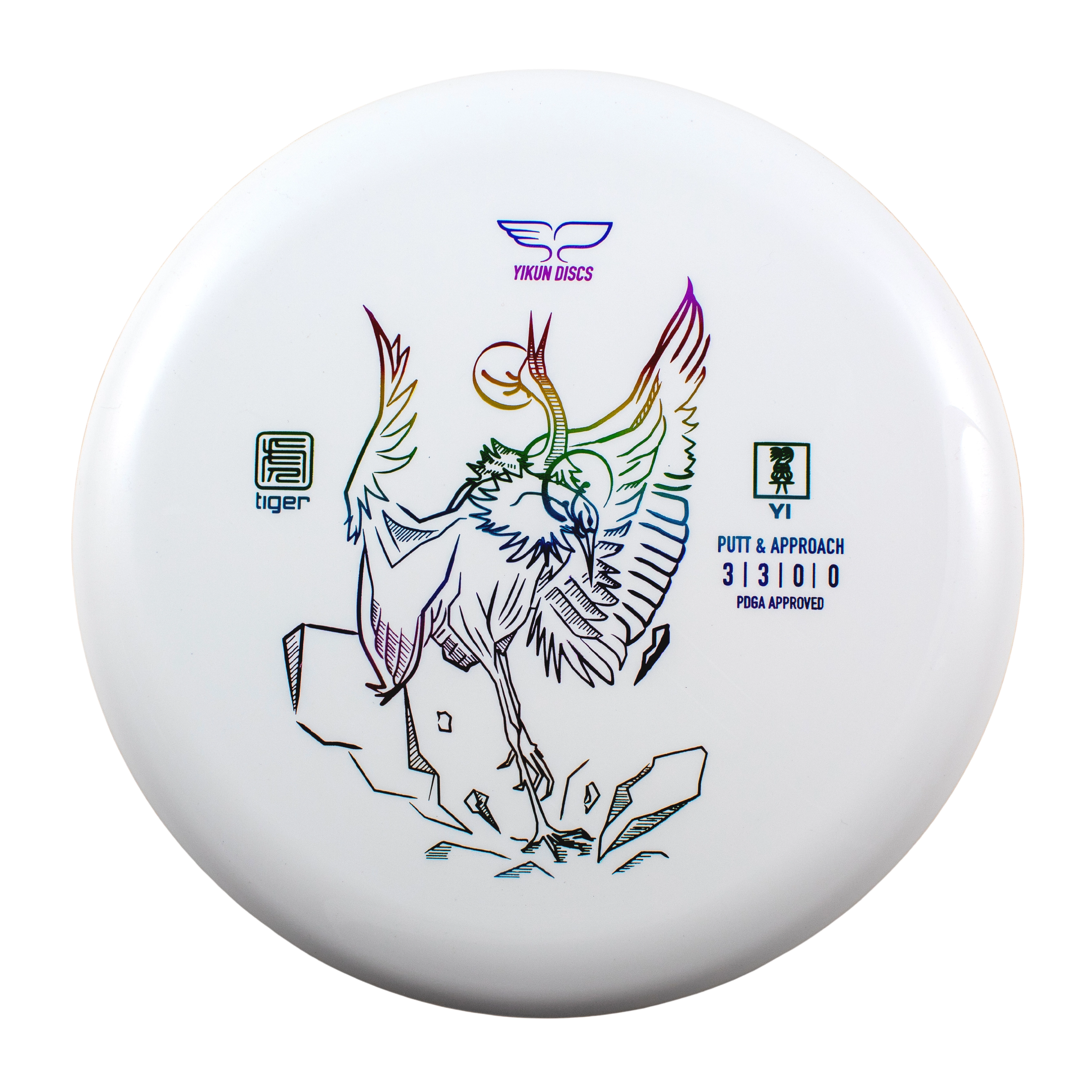 White Yi Tiger disc golf disc