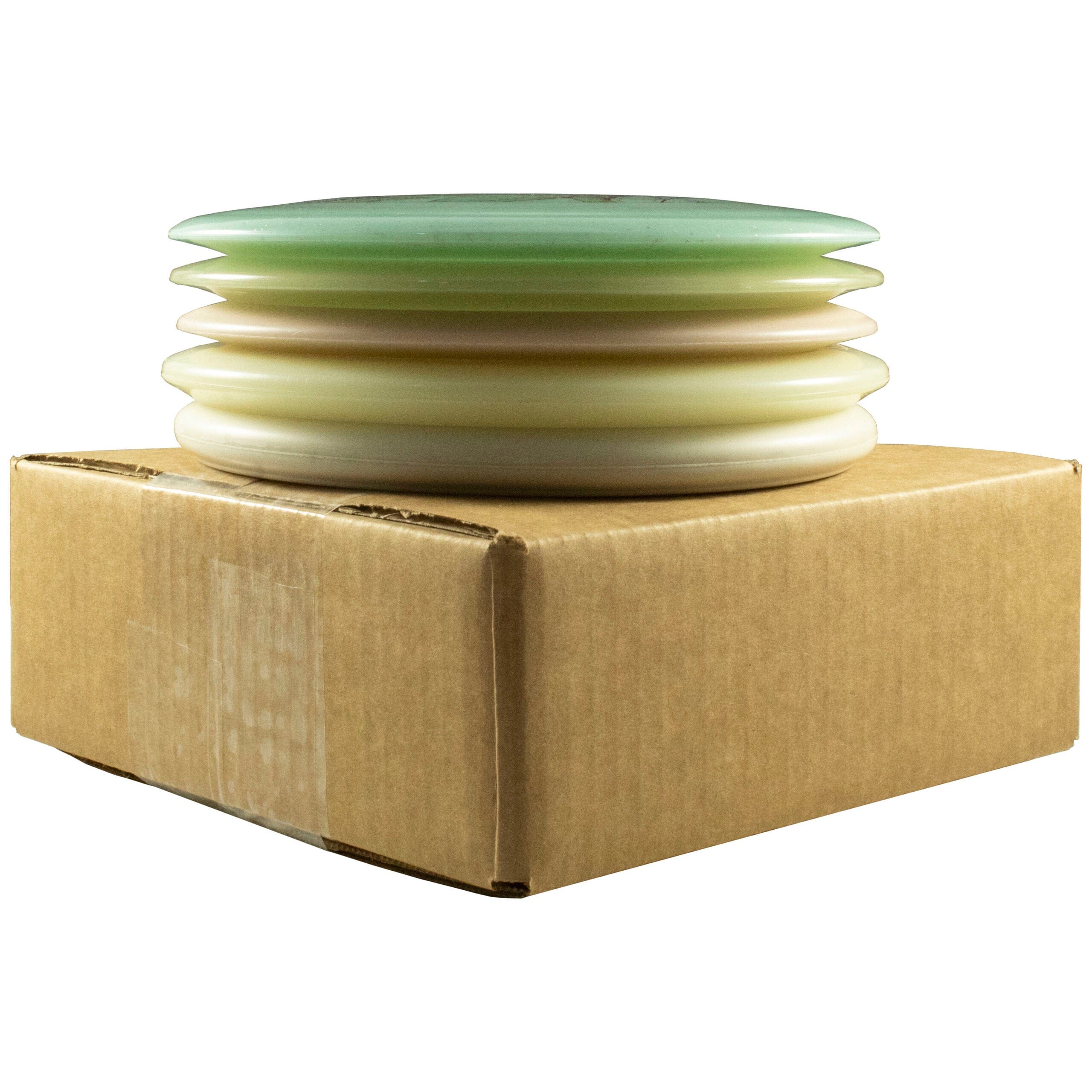 Disc golf glow discs in mystery box