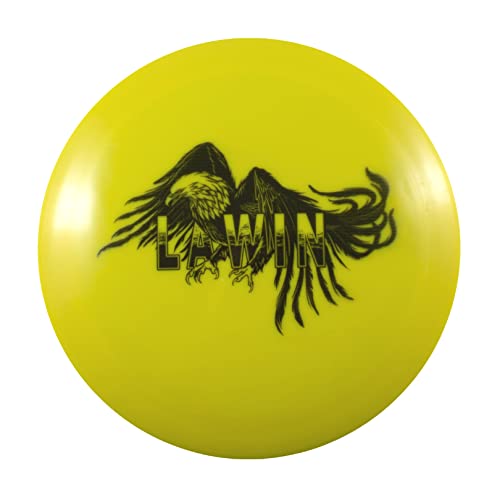 Yellow Lawin disc golf disc