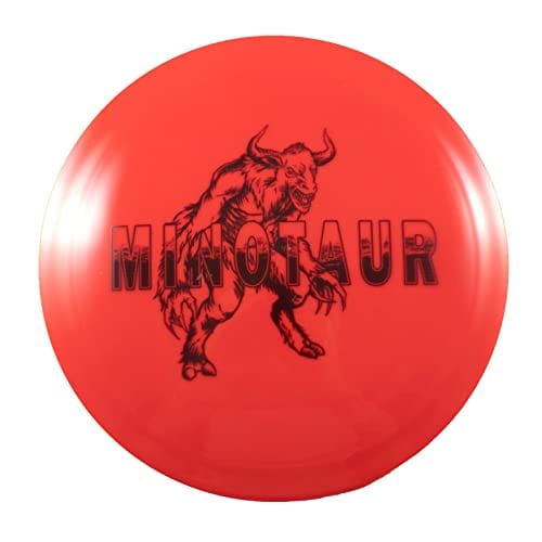 Red Minotaur disc golf disc